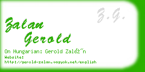 zalan gerold business card